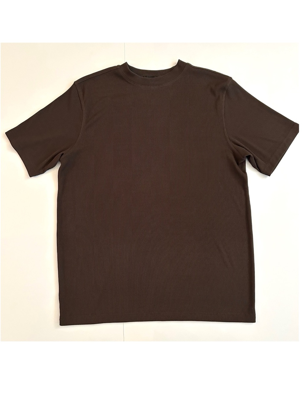 Tulliano Ribbed Knit T-Shirt - Size L - Short Sleeves - Mens